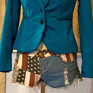 Mini jeans shorts US flag